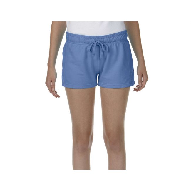 Ladies' french terry shorts culoare flo blue marimea 2xl