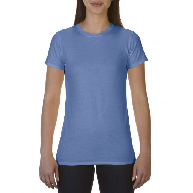 Ladies' lightweight fitted tee culoare flo blue marimea xs