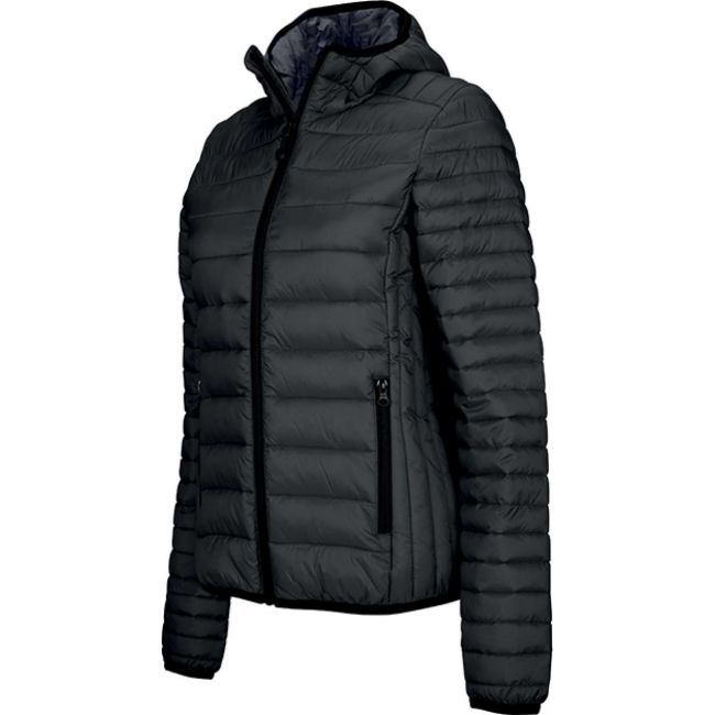 Ladies' lightweight hooded padded jacket culoare black marimea m