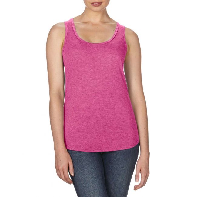 Women’s tri-blend racerback tank culoare heather raspberry marimea m