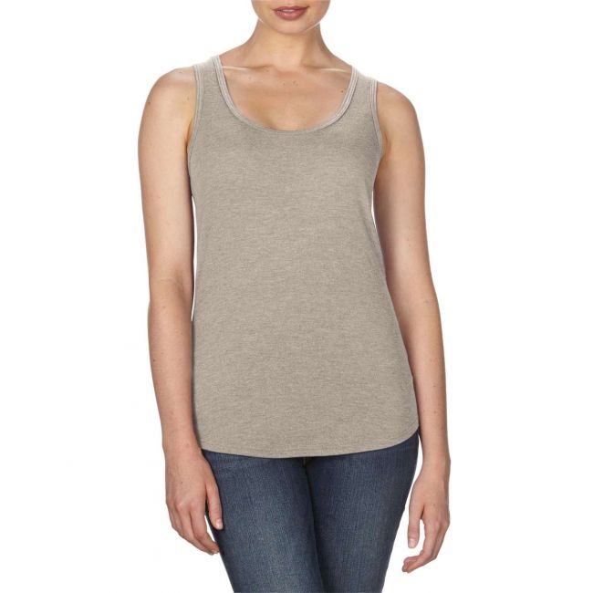 Women’s tri-blend racerback tank culoare heather slate marimea m