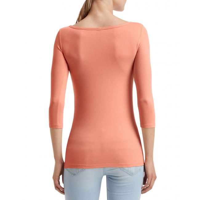 Women's stretch 3/4 sleeve tee culoare terracotta marimea s