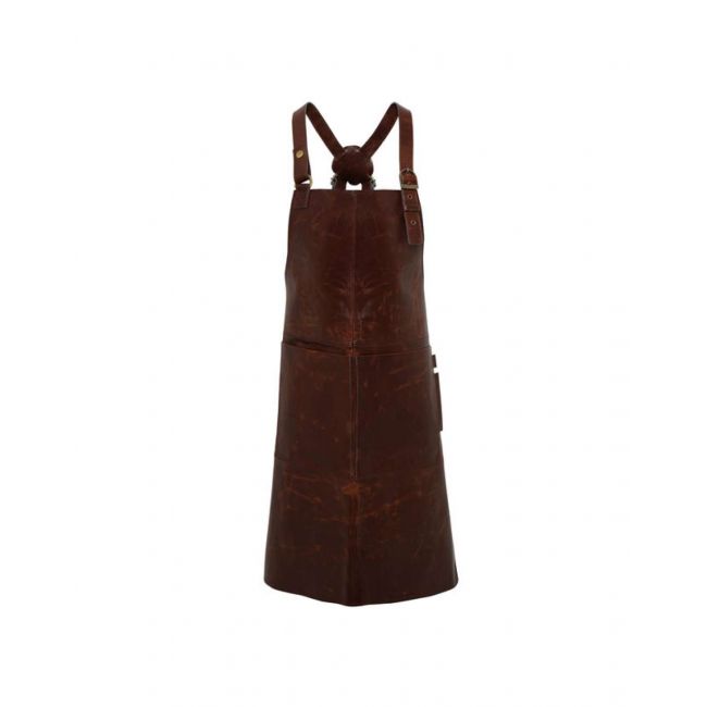 ‘artisan’ real leather cross back bib apron culoare brown marimea u