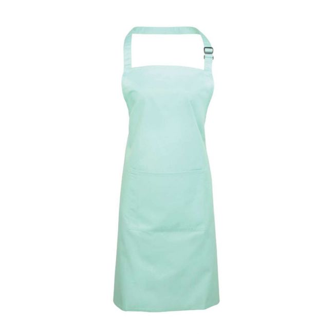 ‘colours’ bib apron with pocket culoare aqua marimea u