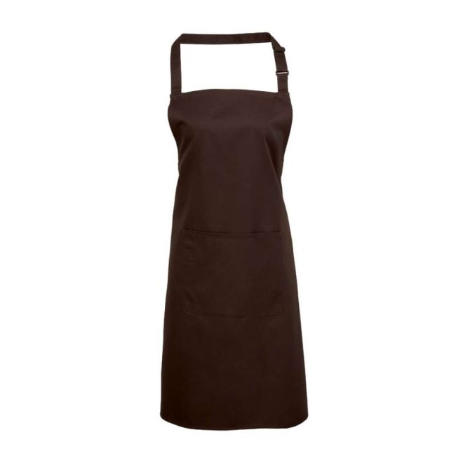 ‘colours’ bib apron with pocket culoare brown marimea u