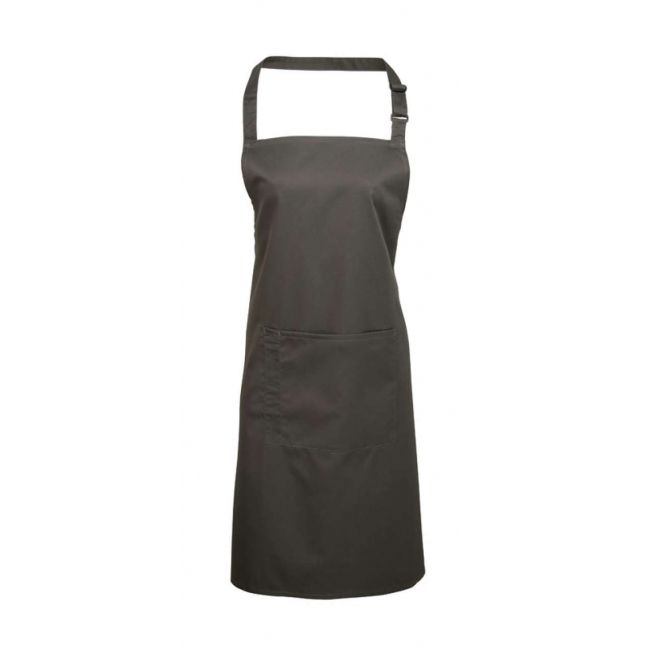 ‘colours’ bib apron with pocket culoare dark grey marimea u