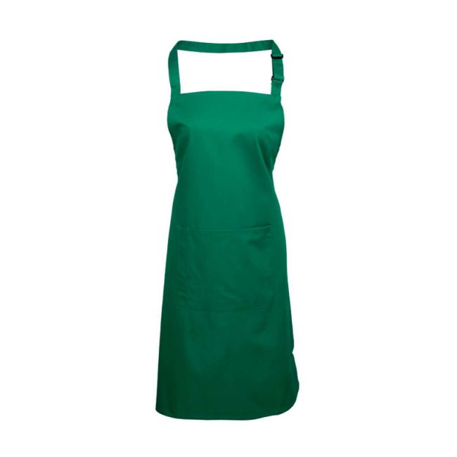 ‘colours’ bib apron with pocket culoare emerald marimea u