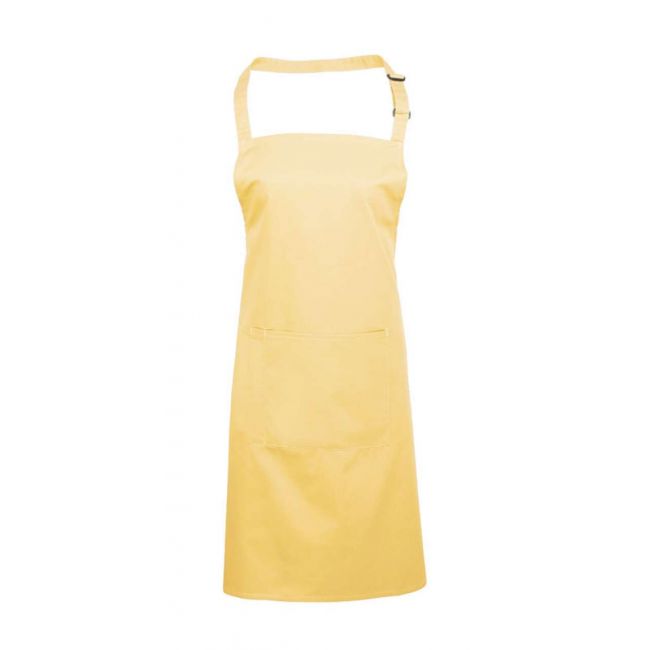 ‘colours’ bib apron with pocket culoare lemon marimea u