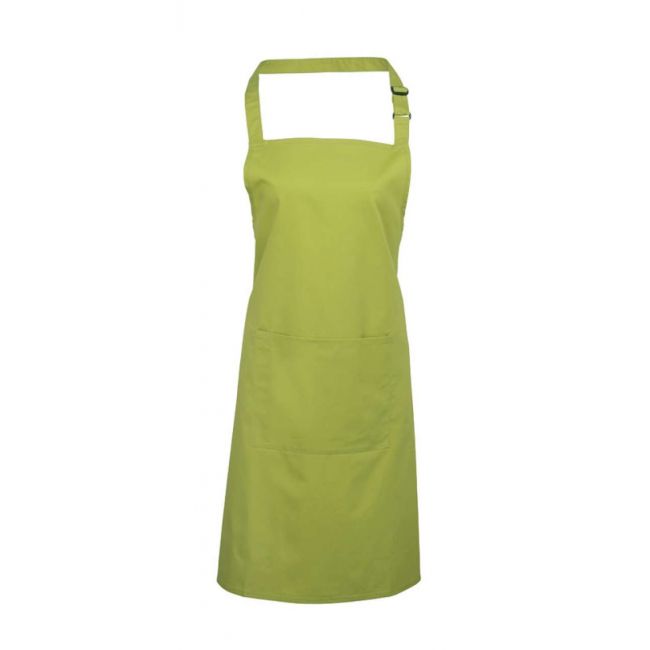 ‘colours’ bib apron with pocket culoare lime marimea u