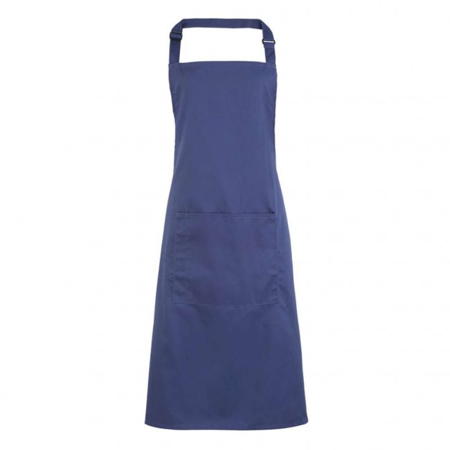 ‘colours’ bib apron with pocket culoare marine blue marimea u