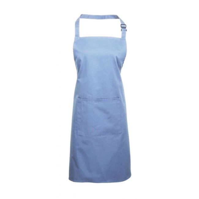 ‘colours’ bib apron with pocket culoare mid blue marimea u