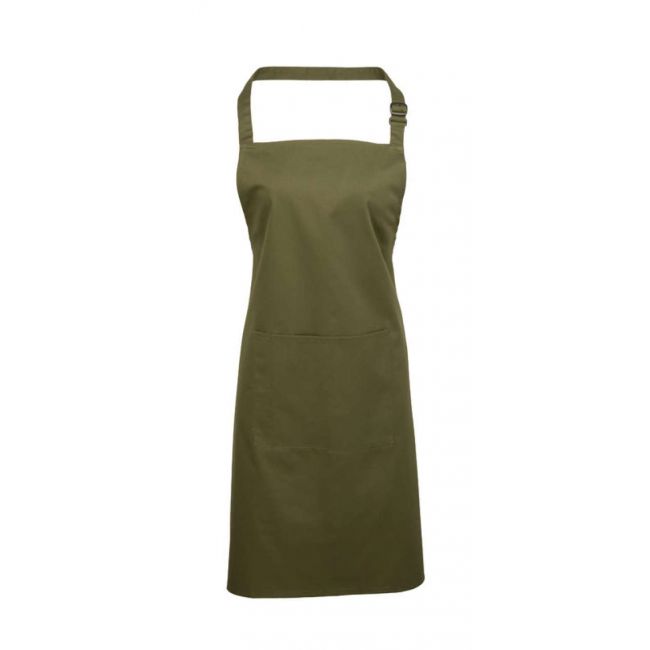 ‘colours’ bib apron with pocket culoare olive marimea u
