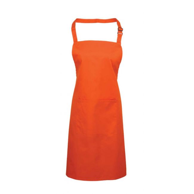 ‘colours’ bib apron with pocket culoare orange marimea u