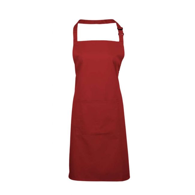‘colours’ bib apron with pocket culoare red marimea u