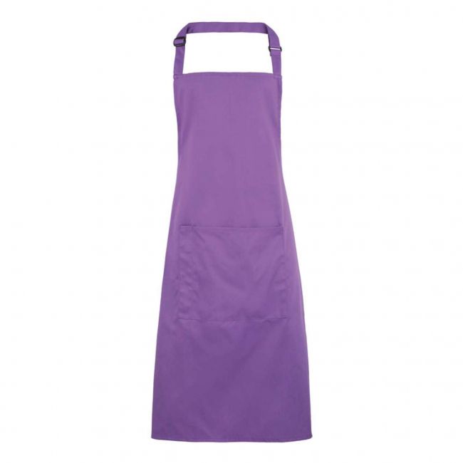 ‘colours’ bib apron with pocket culoare rich violet marimea u