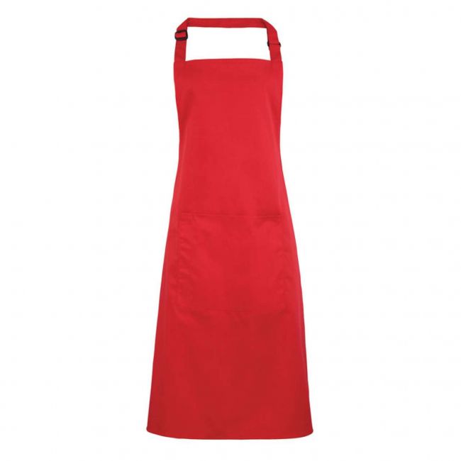 ‘colours’ bib apron with pocket culoare strawberry red marimea u