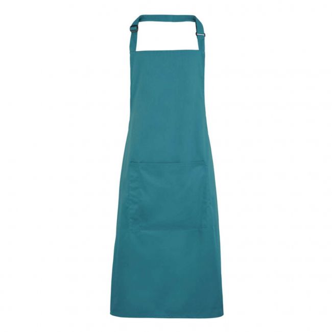 ‘colours’ bib apron with pocket culoare teal marimea u