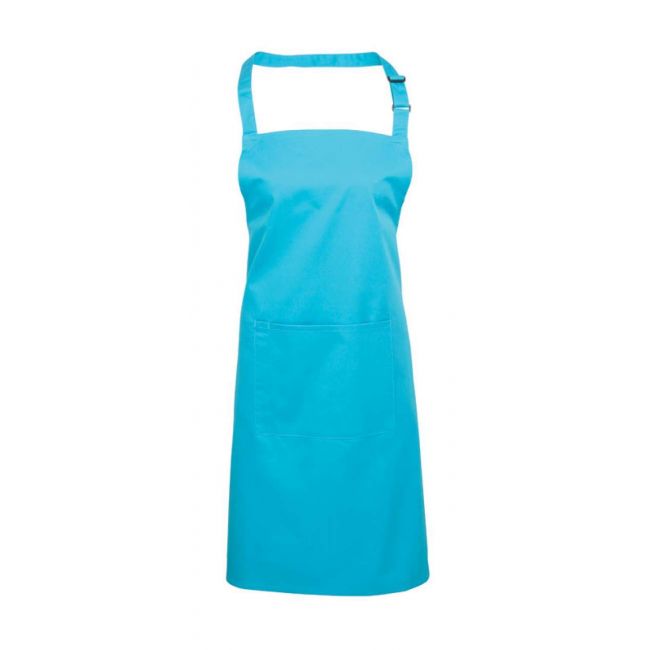 ‘colours’ bib apron with pocket culoare turquoise marimea u