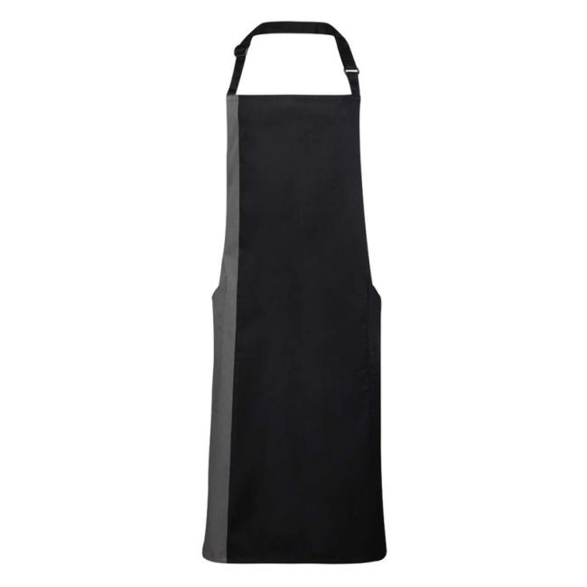 'colours collection’ contrast bib apron culoare black/dark grey marimea u