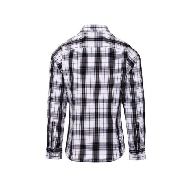 'ginmill' check - women's long sleeve cotton shirt culoare black/white marimea m