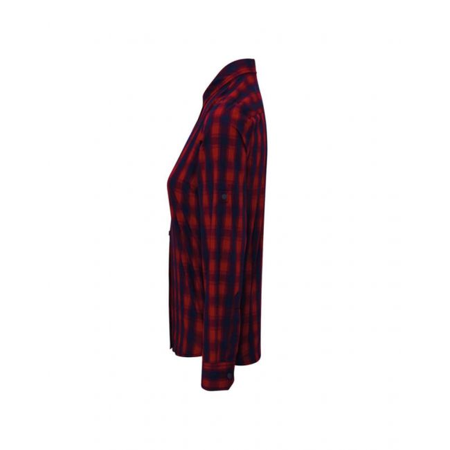 'mulligan' check - women's long sleeve cotton shirt culoare red/navy marimea 2xl