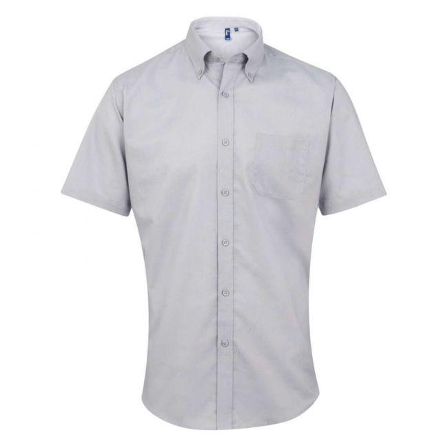 Men’s short sleeve signature oxford shirt culoare silver marimea m/l