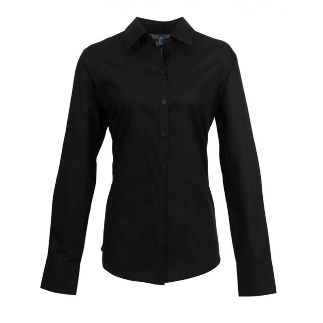 Women's long sleeve signature oxford blouse culoare black marimea xs