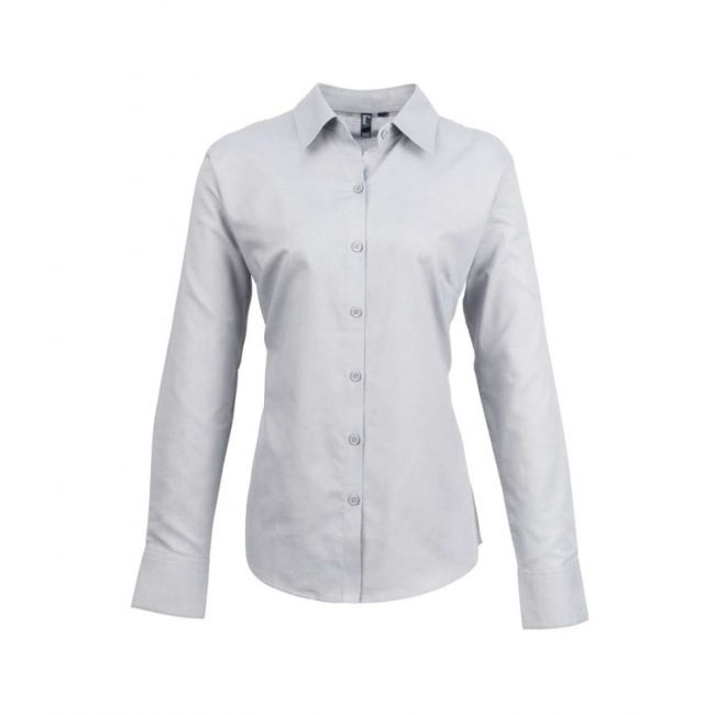 Women's long sleeve signature oxford blouse culoare silver marimea m