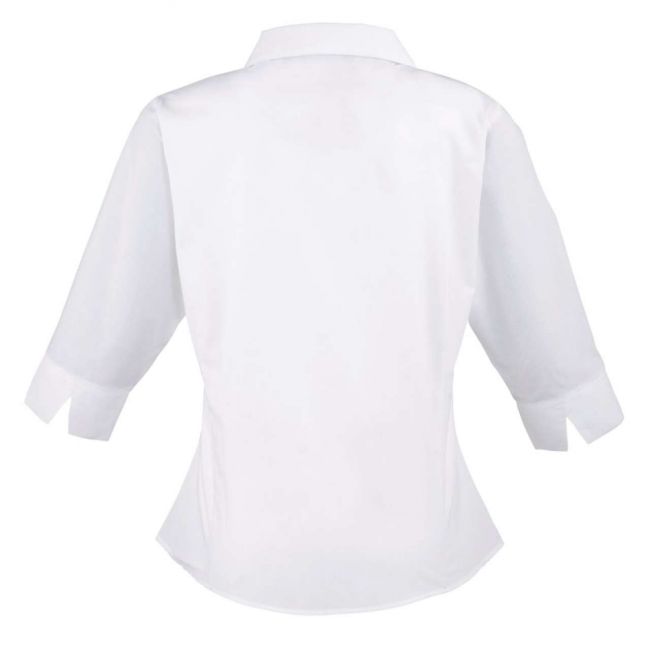 Women's poplin 3/4 sleeve blouse culoare white marimea xl