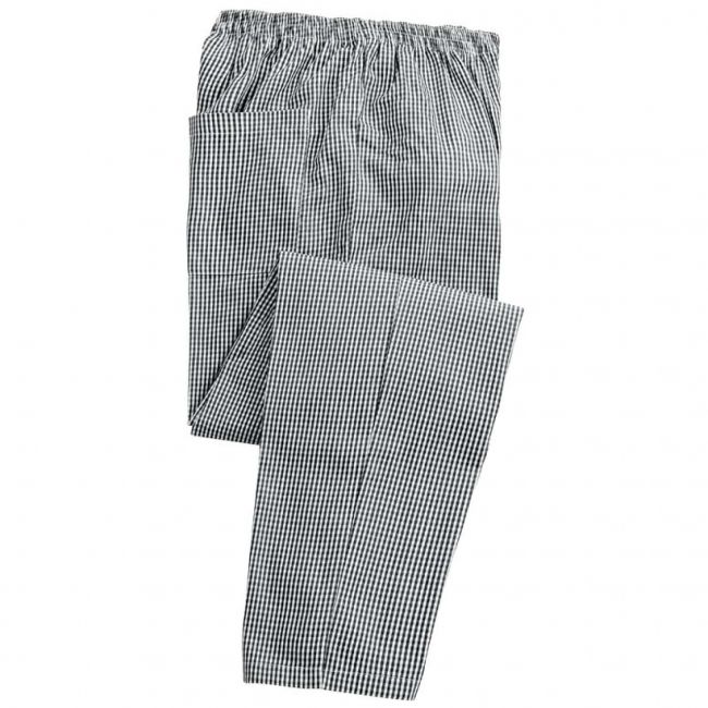 Chef's pull-on trousers culoare black/white check marimea xl