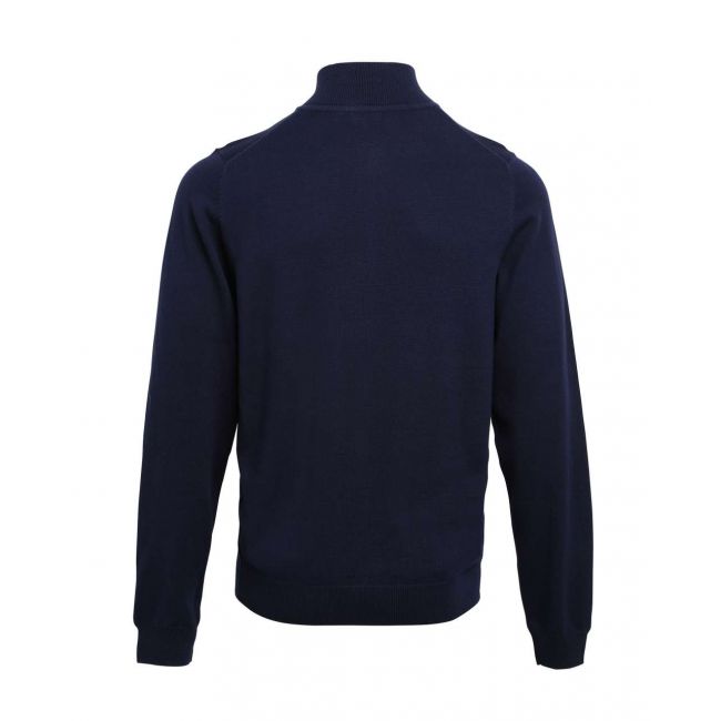 Men's quarter-zip knitted sweater culoare navy marimea 2xl