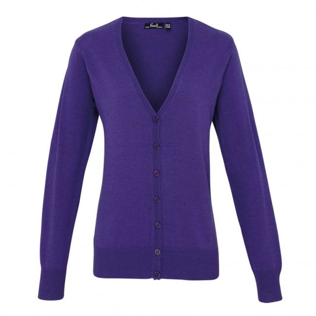 Women's button-through knitted cardigan culoare purple marimea m