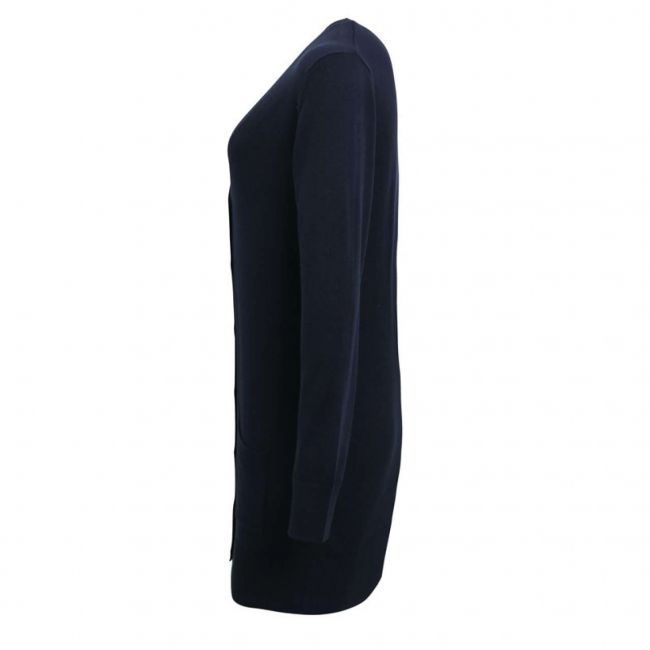 Women's long length knitted cardigan culoare navy marimea 2xl