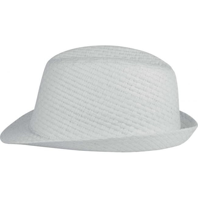 Retro panama - style straw hat culoare white marimea 57