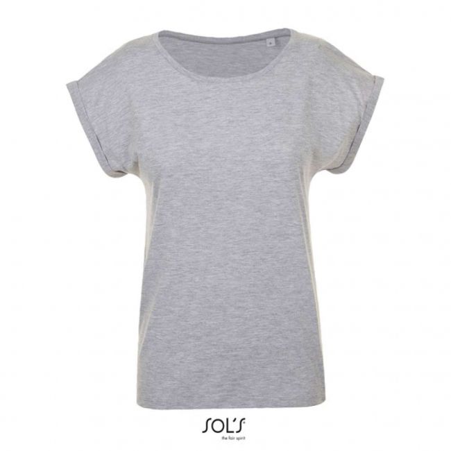 Sol's melba - women’s round neck t-shirt culoare grey melange marimea l