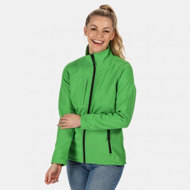 Women's octagon ii printable 3 layer membrane softshell culoare extreme green/black marimea s