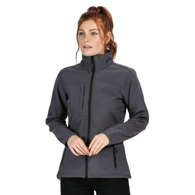 Women's octagon ii printable 3 layer membrane softshell culoare seal grey/black marimea m