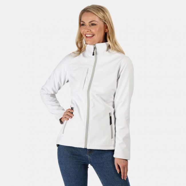 Women's octagon ii printable 3 layer membrane softshell culoare white/light steel marimea xl