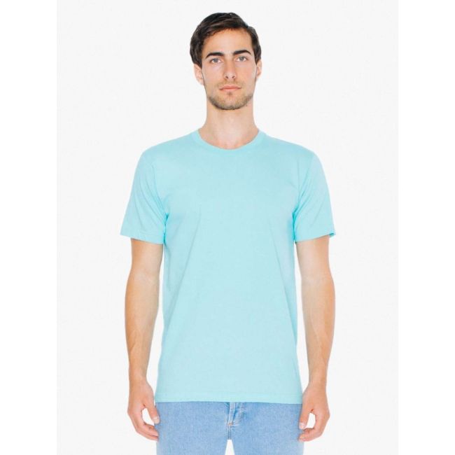 Unisex fine jersey short sleeve t-shirt culoare turquoise marimea xs