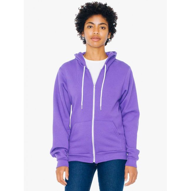 Unisex flex fleece zip hoodie culoare purple marimea xl