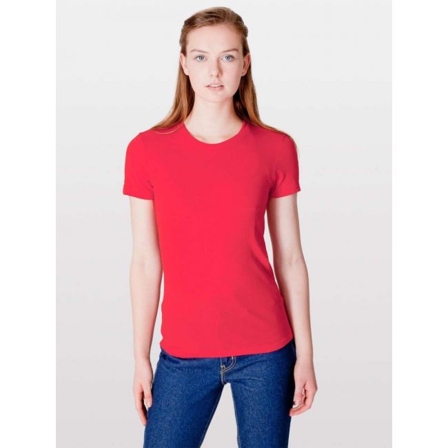 Women's fine jersey short sleeve t-shirt culoare red marimea l