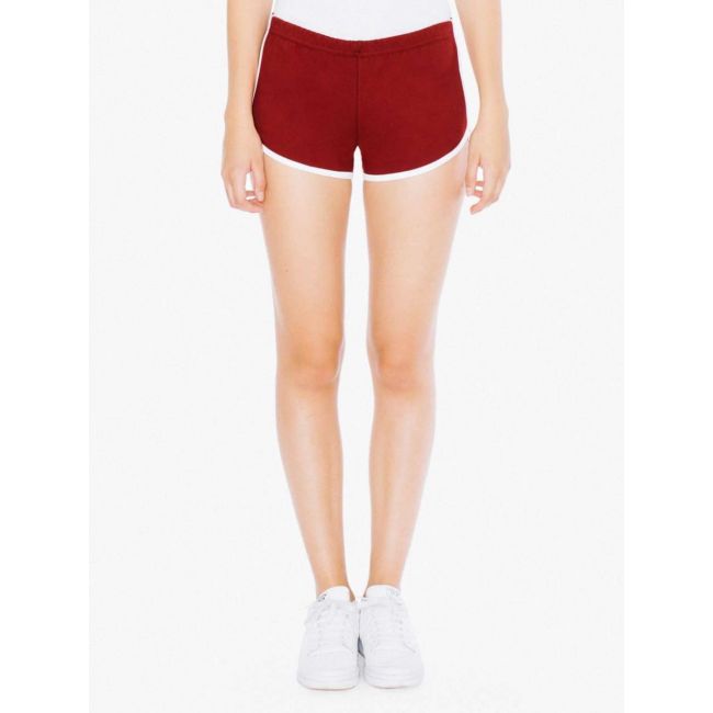 Women's interlock running shorts culoare cranberry/white marimea m