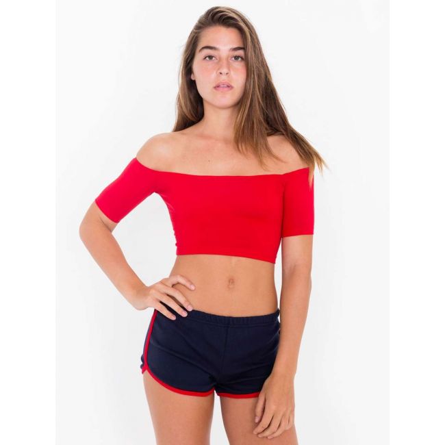 Women's interlock running shorts culoare navy/red marimea s