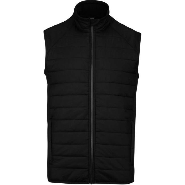 Dual-fabric sleeveless sports jacket culoare black/black marimea l