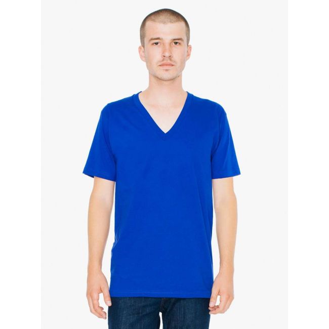 Unisex fine jersey v-neck t-shirt culoare lapis marimea s