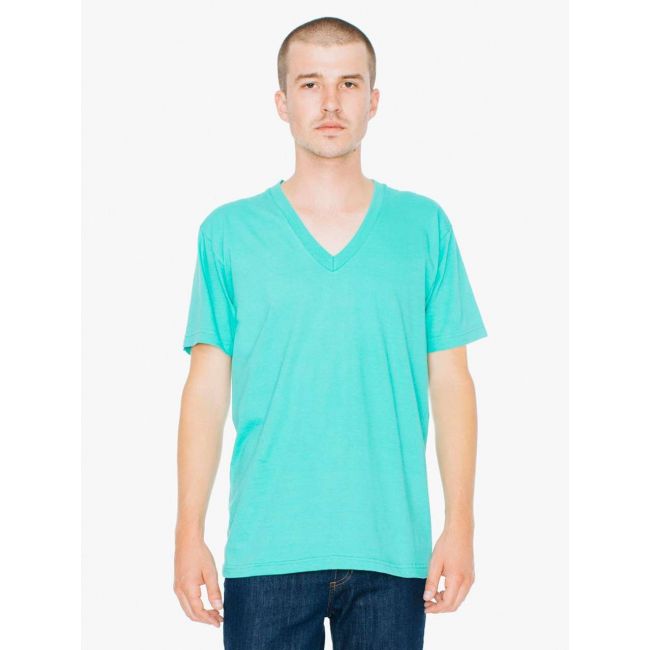 Unisex fine jersey v-neck t-shirt culoare mint marimea l