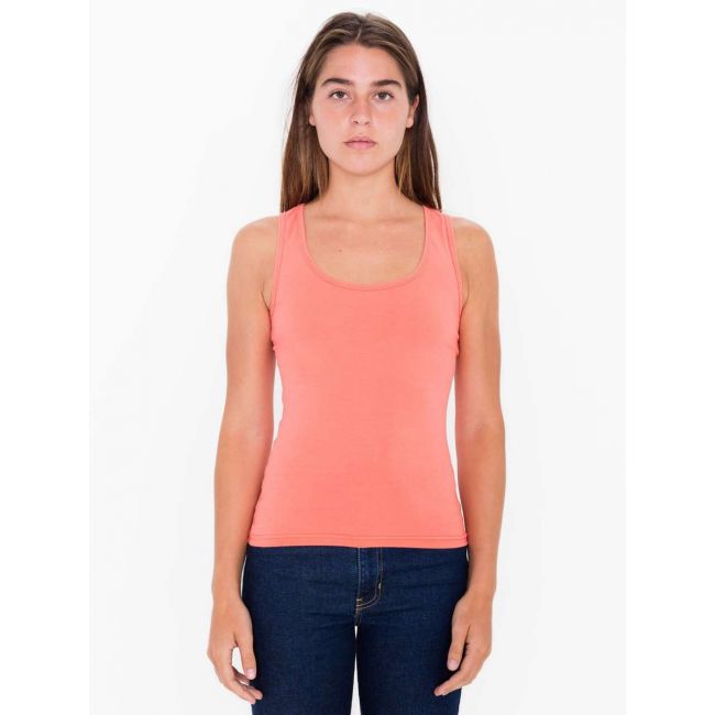 Women's cotton spandex tank top culoare coral marimea l