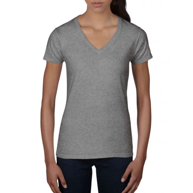 Women's lightweight v-neck tee culoare heather graphite marimea s