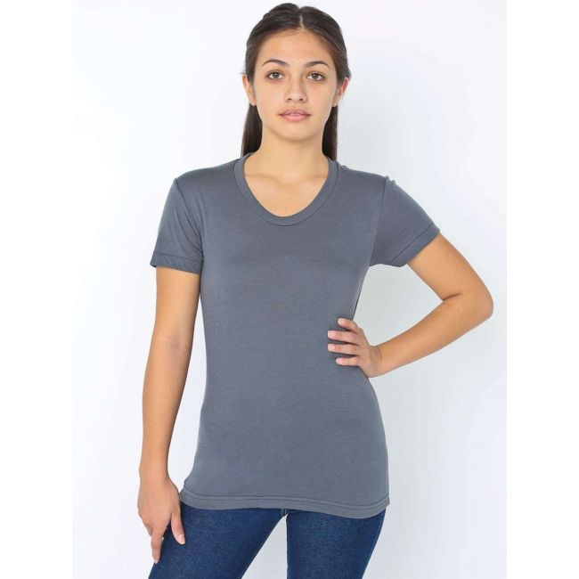 Women's poly-cotton short sleeve t-shirt culoare asphalt marimea s