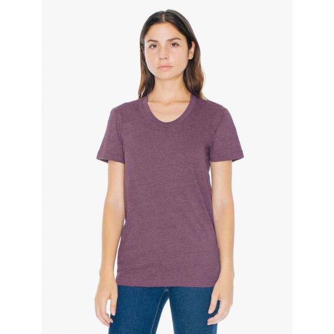 Women's poly-cotton short sleeve t-shirt culoare heather plum marimea m